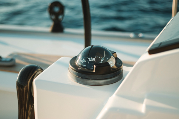 Navigational Compass on a boat in Malta